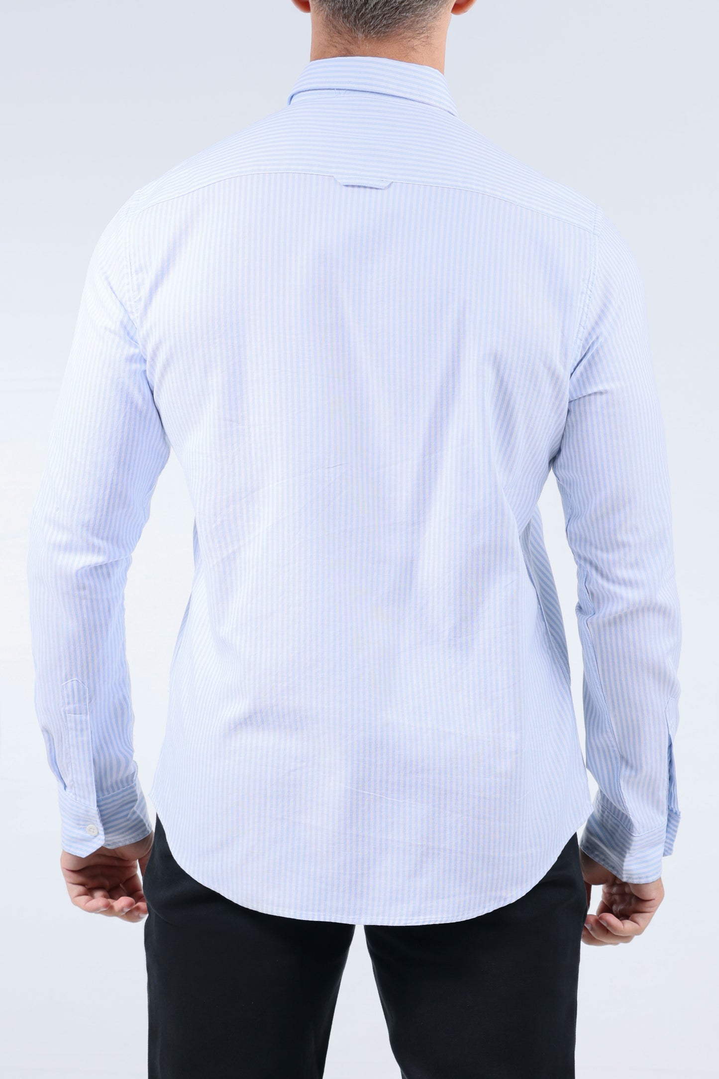 CROCODILE MEN SEMI CASUAL SLIM FIT SHIRT-CASHMERE BLUE