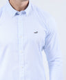 CROCODILE MEN SEMI CASUAL SLIM FIT SHIRT-CASHMERE BLUE