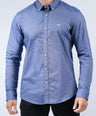 CROCODILE MEN SEMI CASUAL SLIM FIT FS SHIRT-NAVY