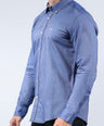 CROCODILE MEN SEMI CASUAL SLIM FIT FS SHIRT-NAVY