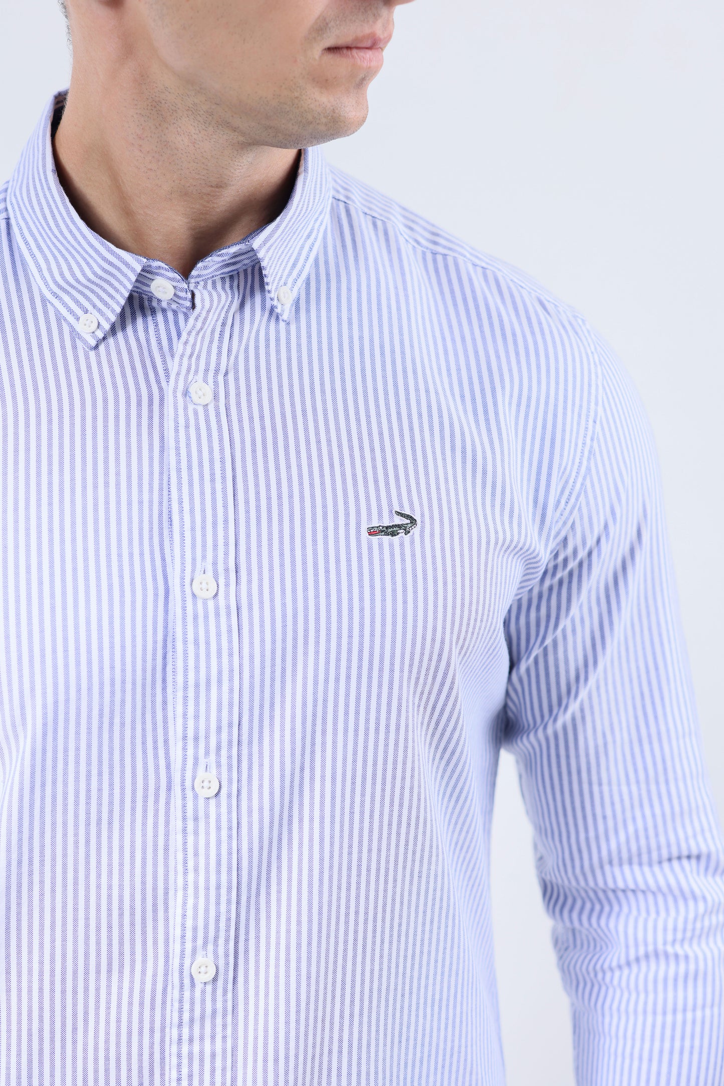 CROCODILE MEN SEMI CASUAL SLIM FIT SHIRT-POWDER