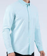 CROCODILE MEN SEMI CASUAL SLIM FIT FS SHIRT-AQUA GLASS