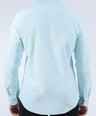 CROCODILE MEN SEMI CASUAL SLIM FIT FS SHIRT-AQUA GLASS