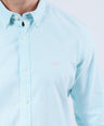 CROCODILE MEN SEMI CASUAL SLIM FIT FS SHIRT-AQUA GLASS