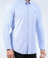 CROCODILE MEN SEMI CASUAL SLIM FIT FS SHIRT-DREAM BLUE