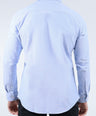 CROCODILE MEN SEMI CASUAL SLIM FIT FS SHIRT-DREAM BLUE