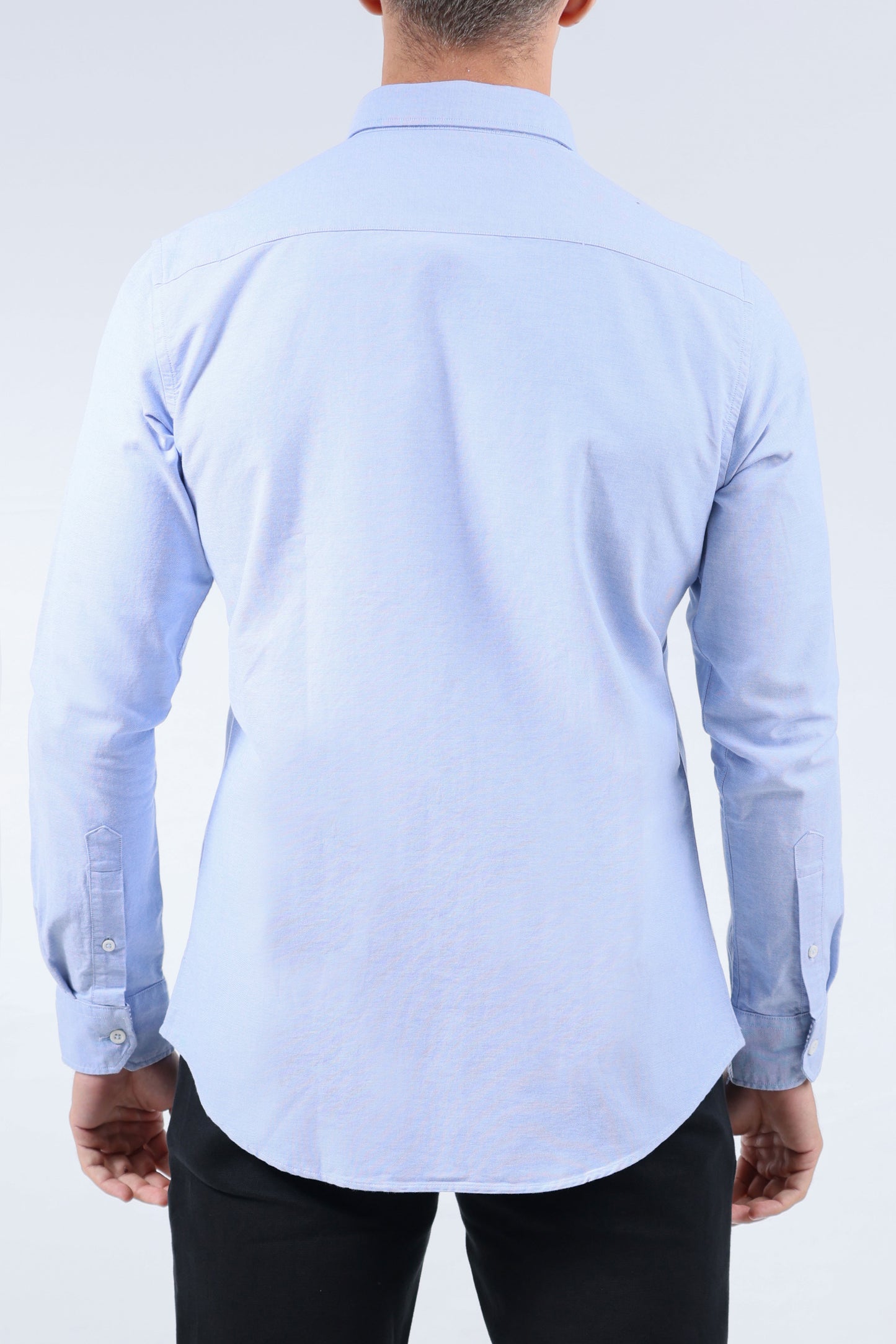 CROCODILE MEN SEMI CASUAL SLIM FIT FS SHIRT-DREAM BLUE