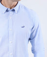 CROCODILE MEN SEMI CASUAL SLIM FIT FS SHIRT-DREAM BLUE