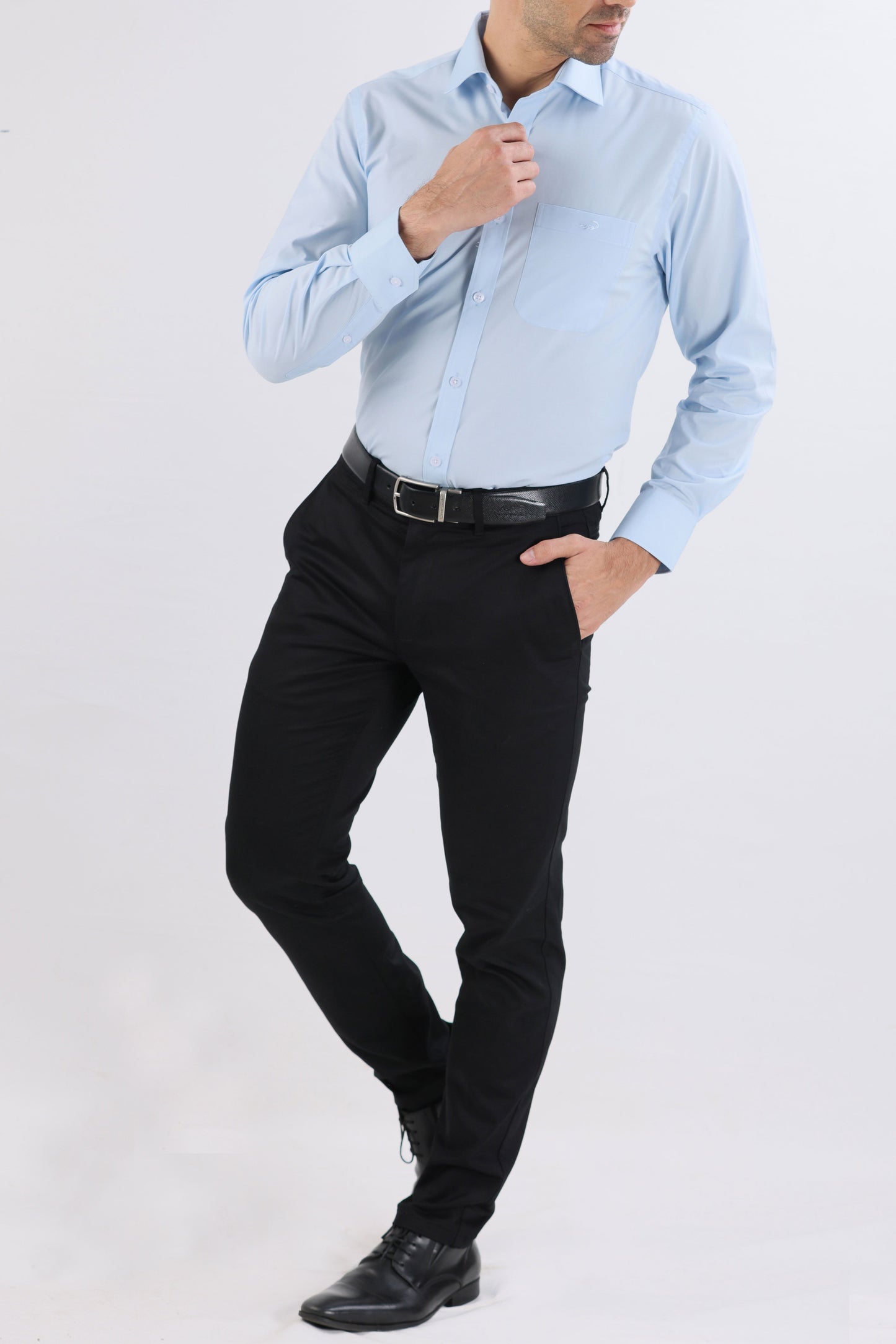 Crocodile Slim Fit Formal Fs Shirt Blue - Cashmere Blue