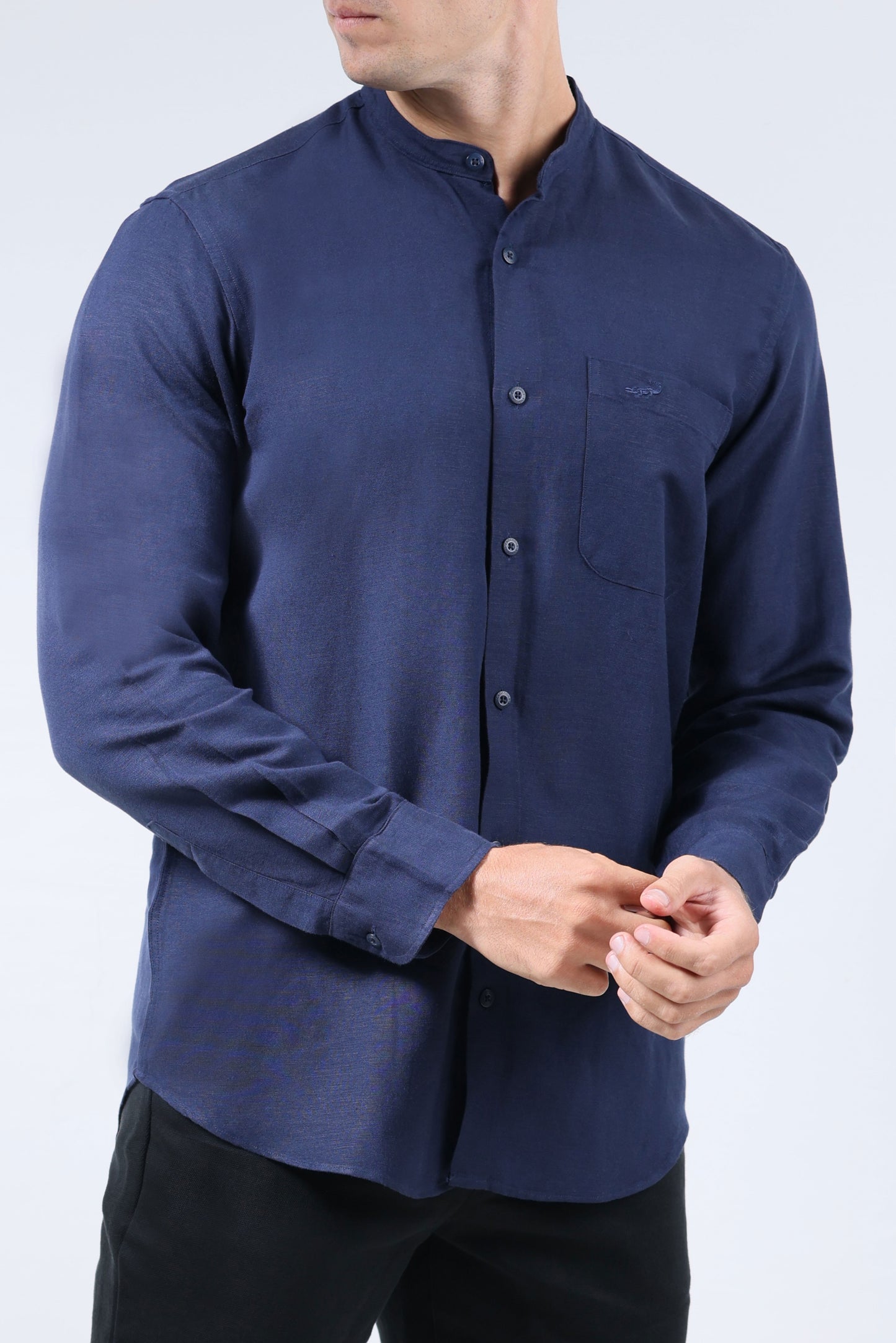 CROCODILE MEN SEMI CASUAL REGULAR FIT FS SHIRT-MOONLIGHT