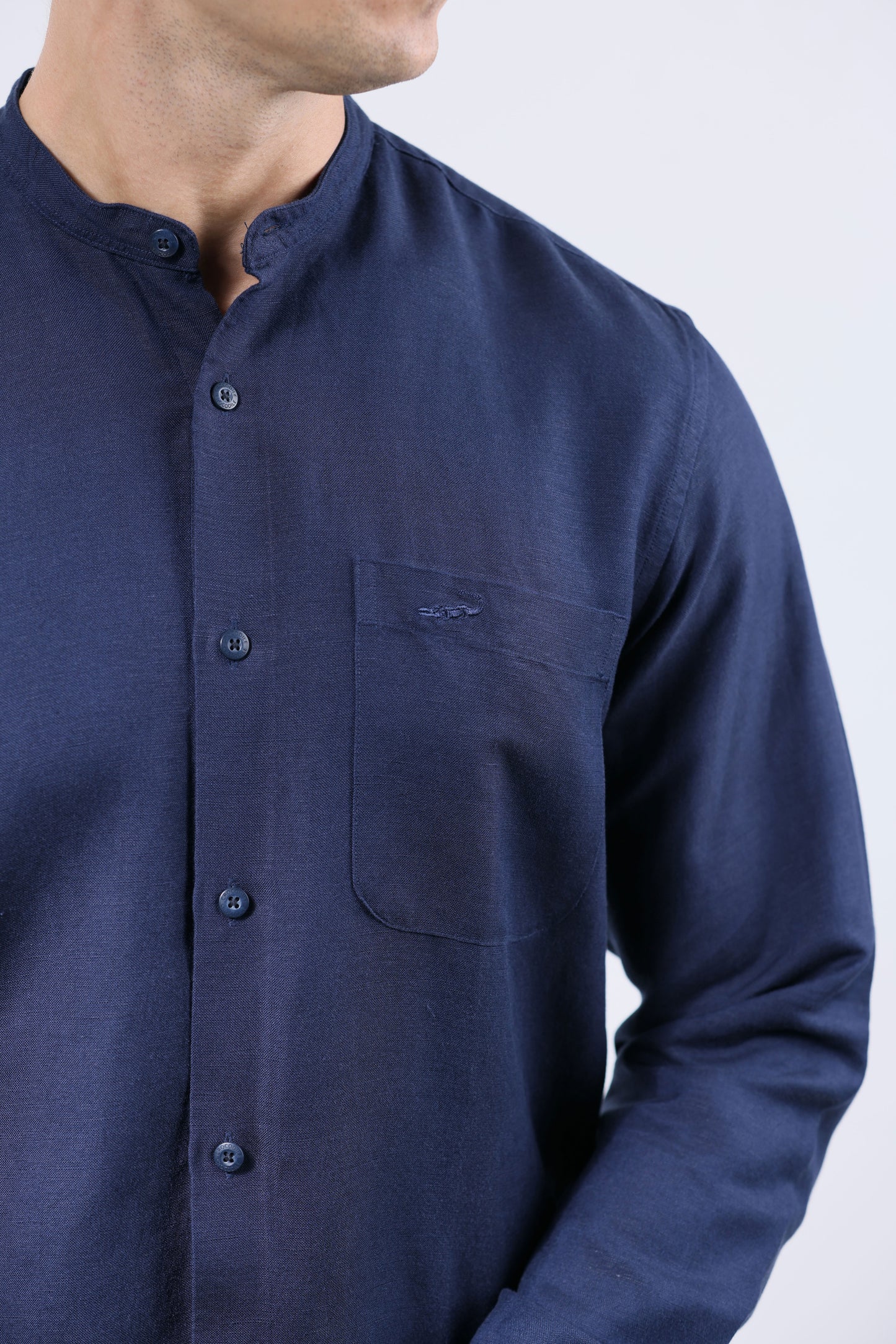 CROCODILE MEN SEMI CASUAL REGULAR FIT FS SHIRT-MOONLIGHT