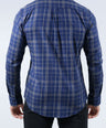 CROCODILE MEN SEMI CASUAL SLIM FIT FS SHIRT-NAVY