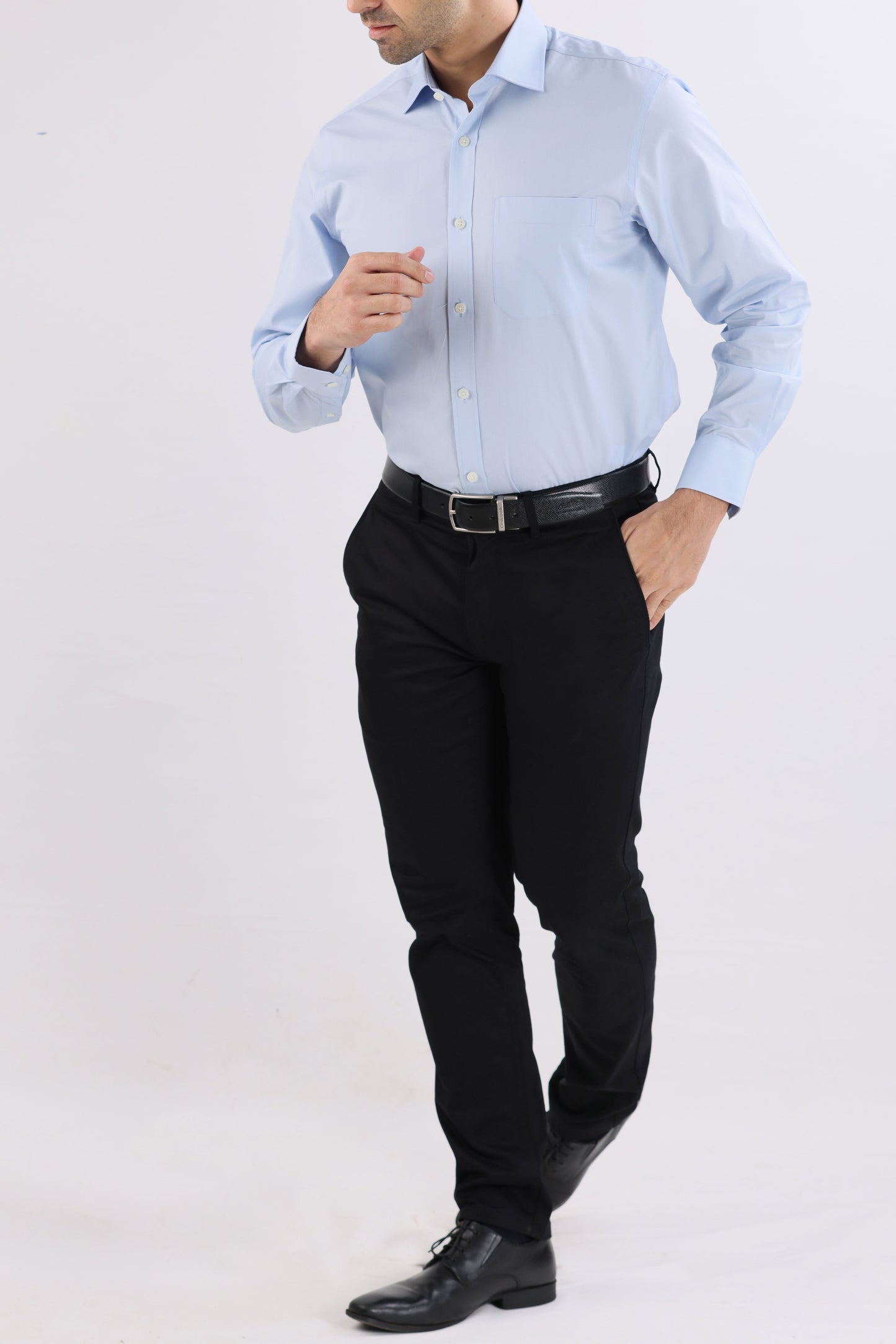 Crocodile Superiore Formal Shirt Peacock Blue