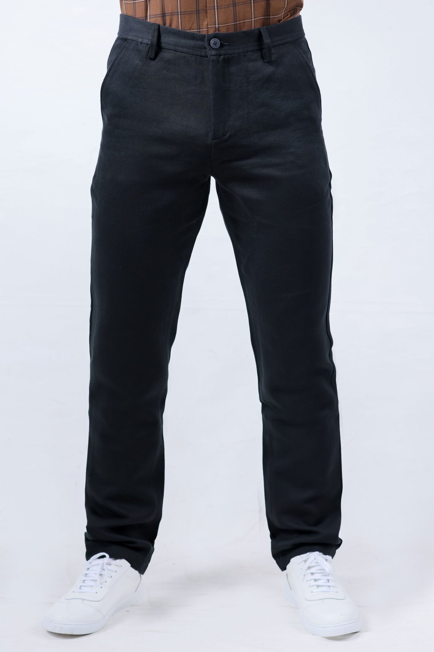 Crocodile Men Tappered Fit Casual Trouser - Pirate Black