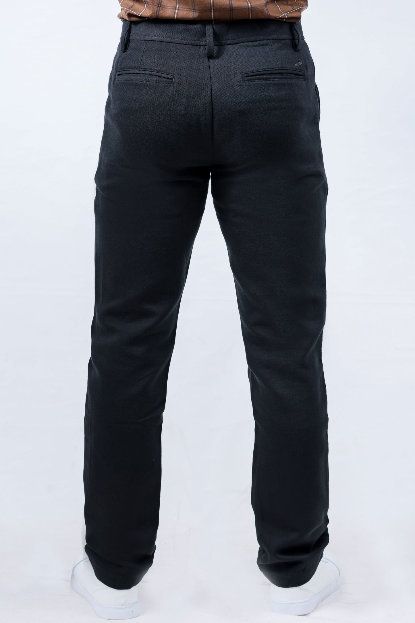 Crocodile Men Tappered Fit Casual Trouser - Pirate Black