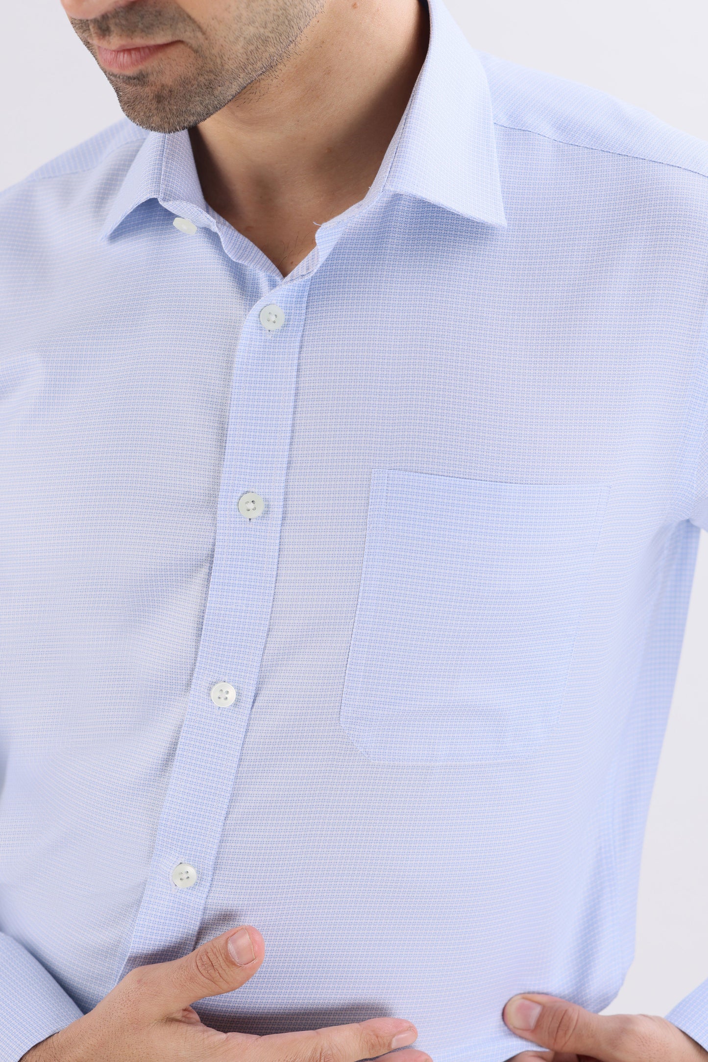 Crocodile Superiore Formal Shirt Blue - Little Boy Blue