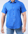 CROCODILE MEN LINEN SLIM FIT HS- DAZZLING BLUE
