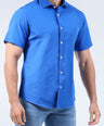 CROCODILE MEN LINEN SLIM FIT HS- DAZZLING BLUE