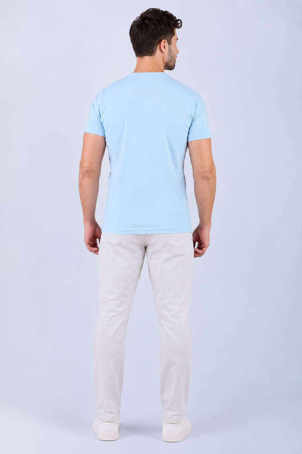 Crocodile Crew Neck  Action fit HS-Sky Blue