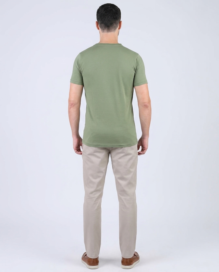 Crocodile Crew Neck  Action fit HS-Apple Green