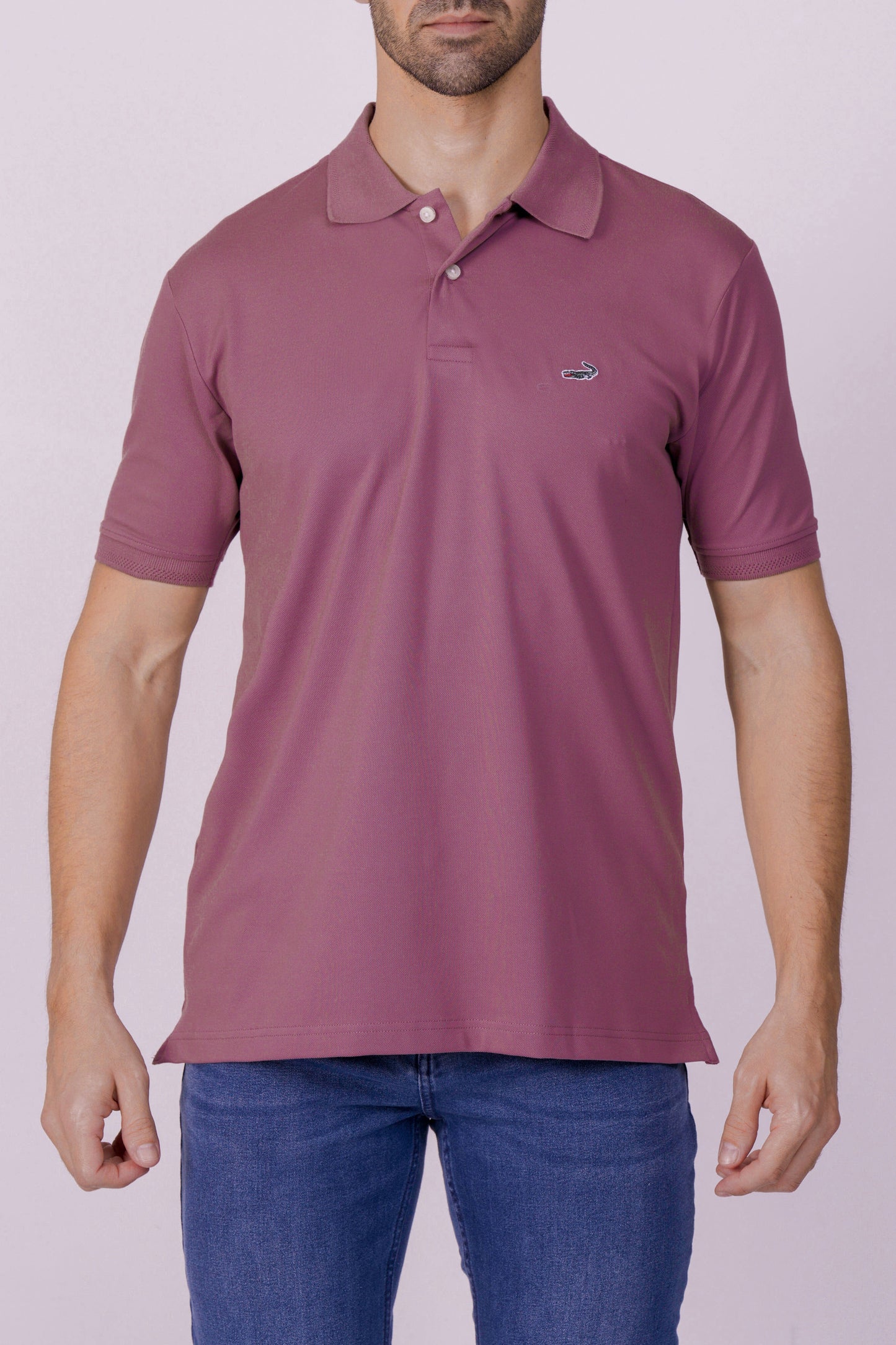 Crocodile Slim Fit Pima Cotton Very Berry