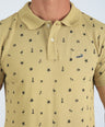 Crocodile Slim Fit Short sleeves-Casual Polo - Curry