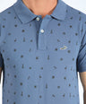 Crocodile Slim Fit Short sleeves-Casual Polo - Indigo Blue