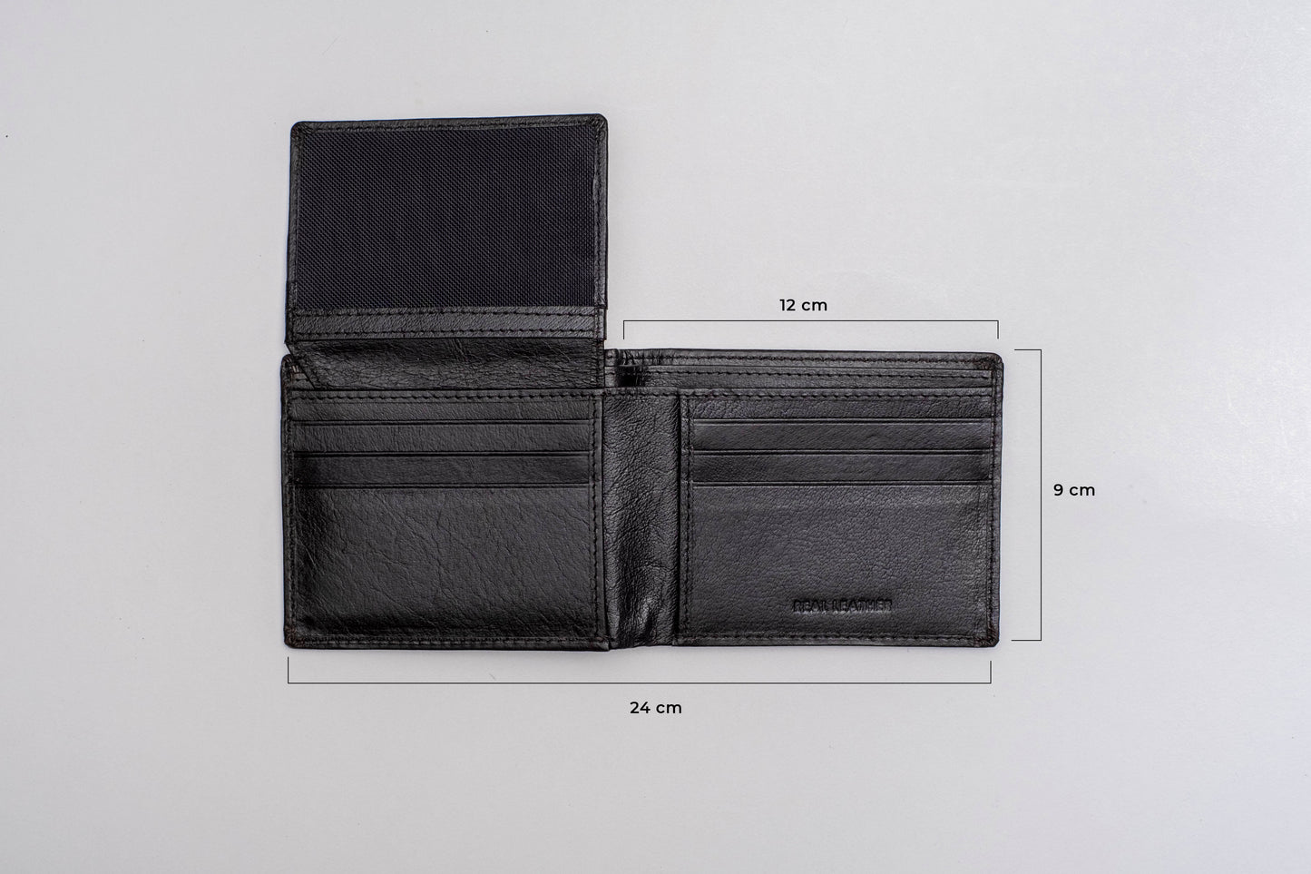 Bifold Leather Wallet - Black
