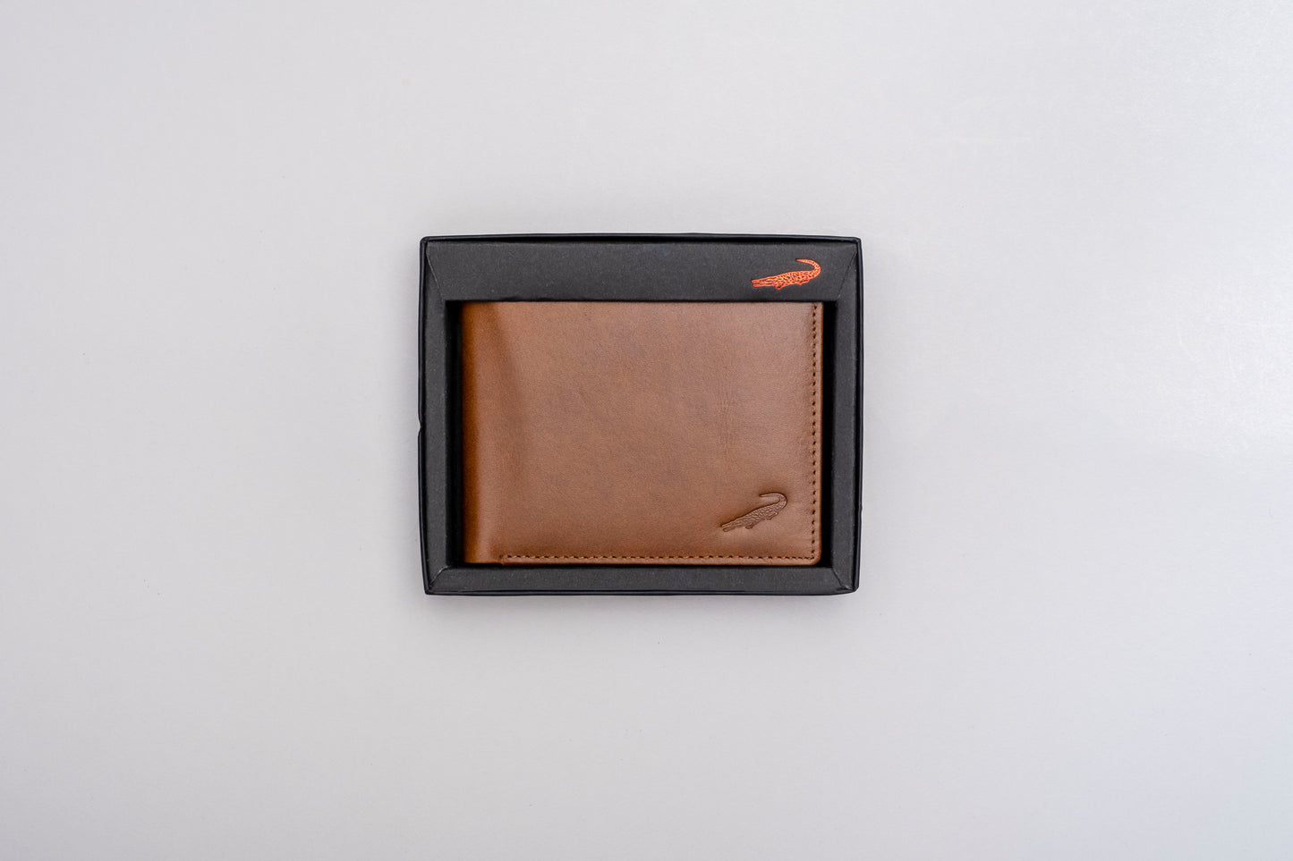 Bifold Leather Wallet - Brown