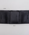 Trifold Leather Wallet - Black