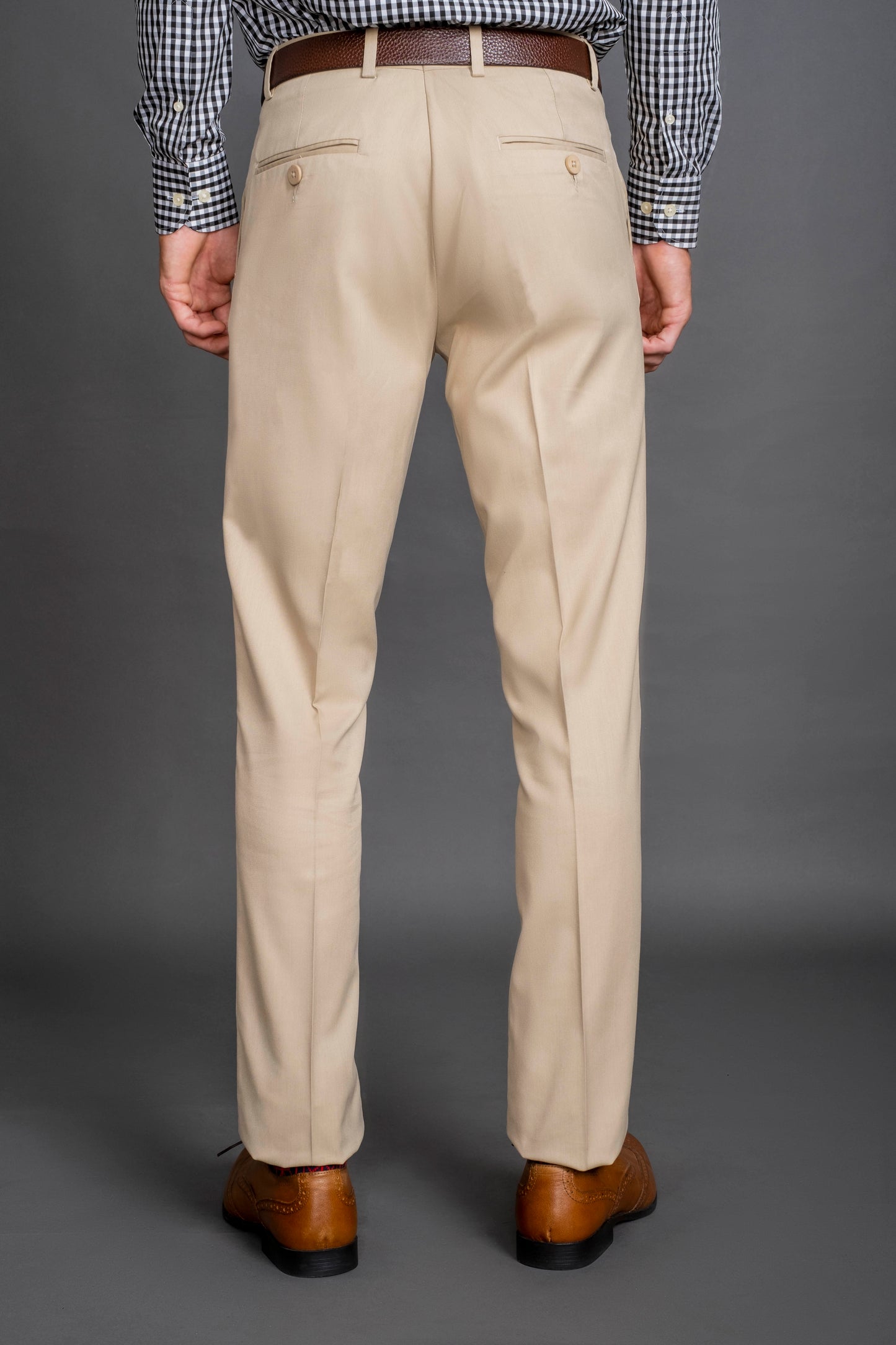 Slim Fit-Formal Trouser-Beige