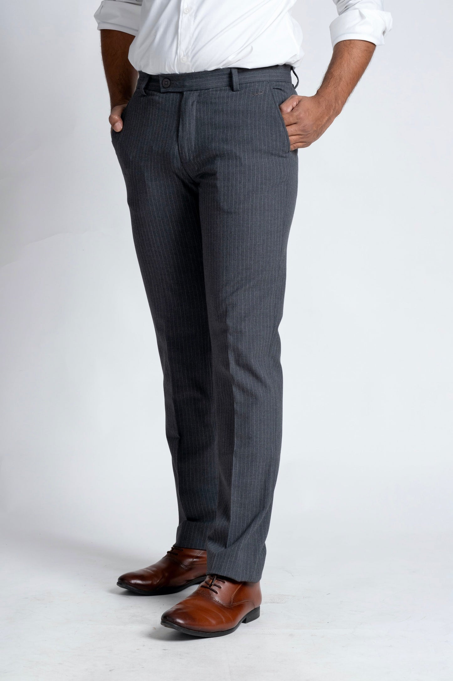 Slim Fit -Formal Trouser - Castor Gray