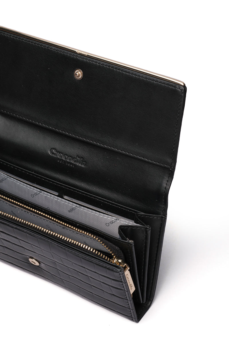 Harper- Bi-fold Long Wallet-Black