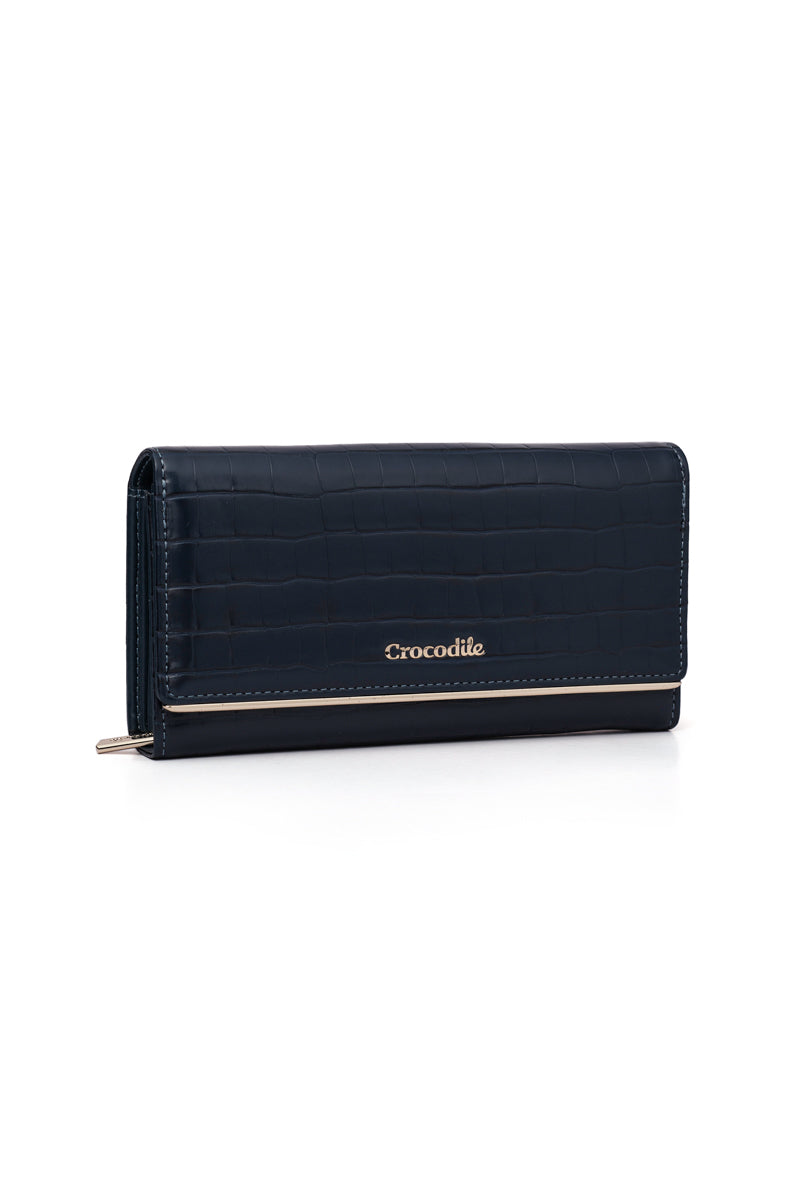 Harper- Bi-fold Long Wallet-Navy
