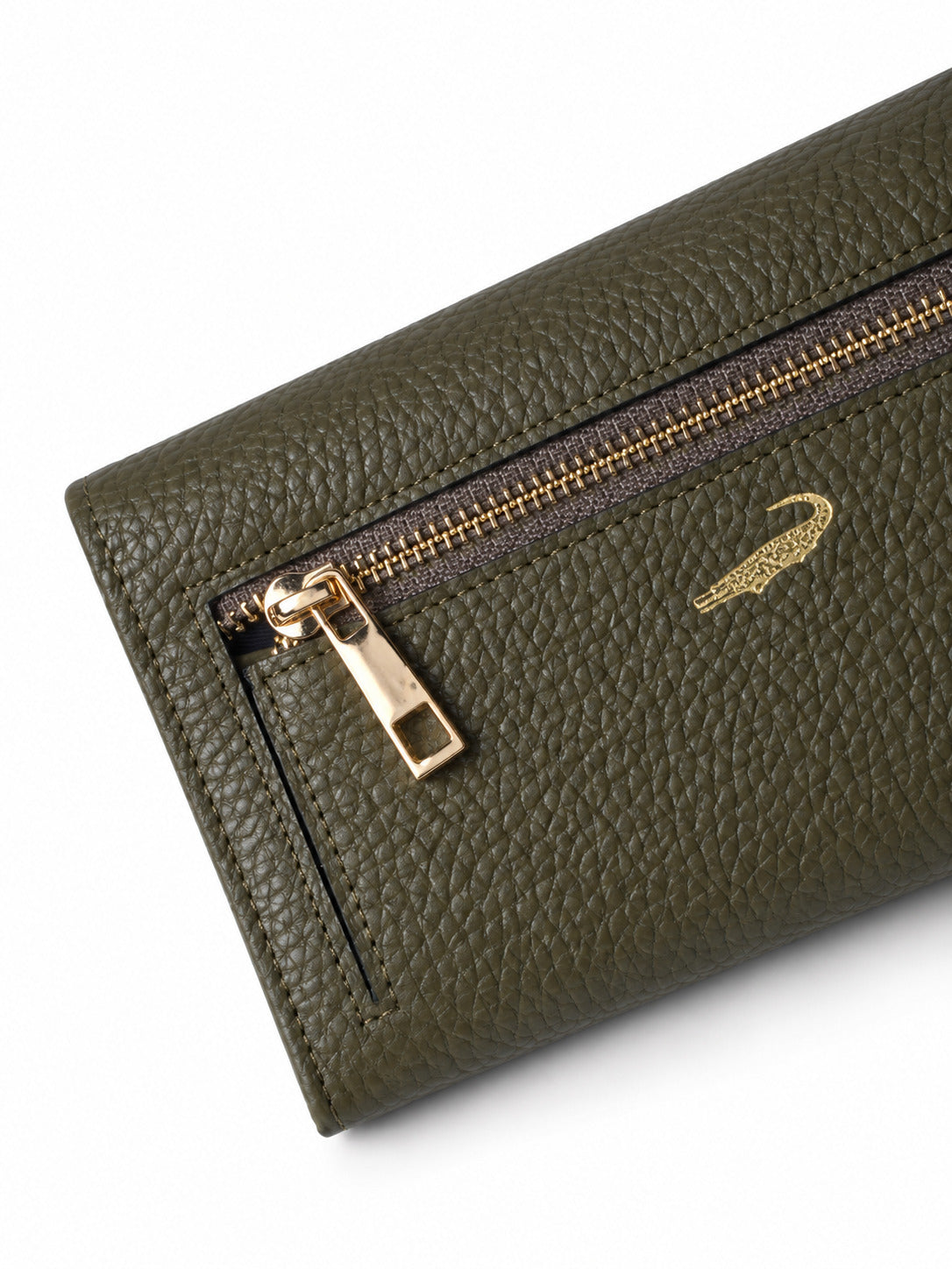 Ladies Leather Wallet - Olive