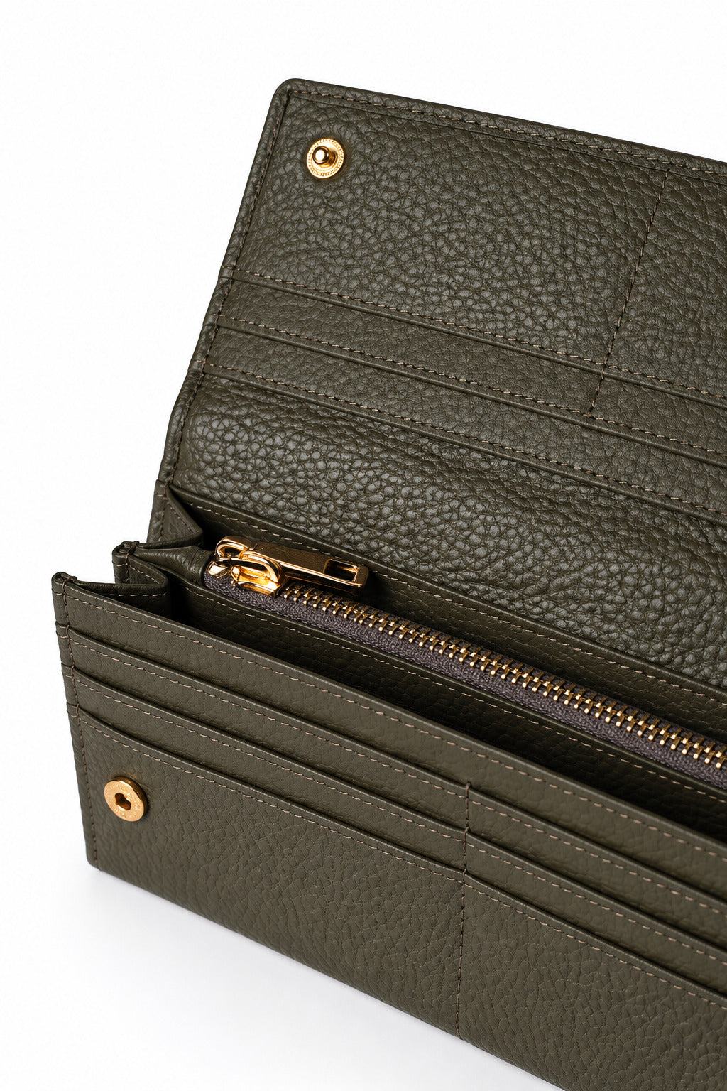 Ladies Leather Wallet - Olive