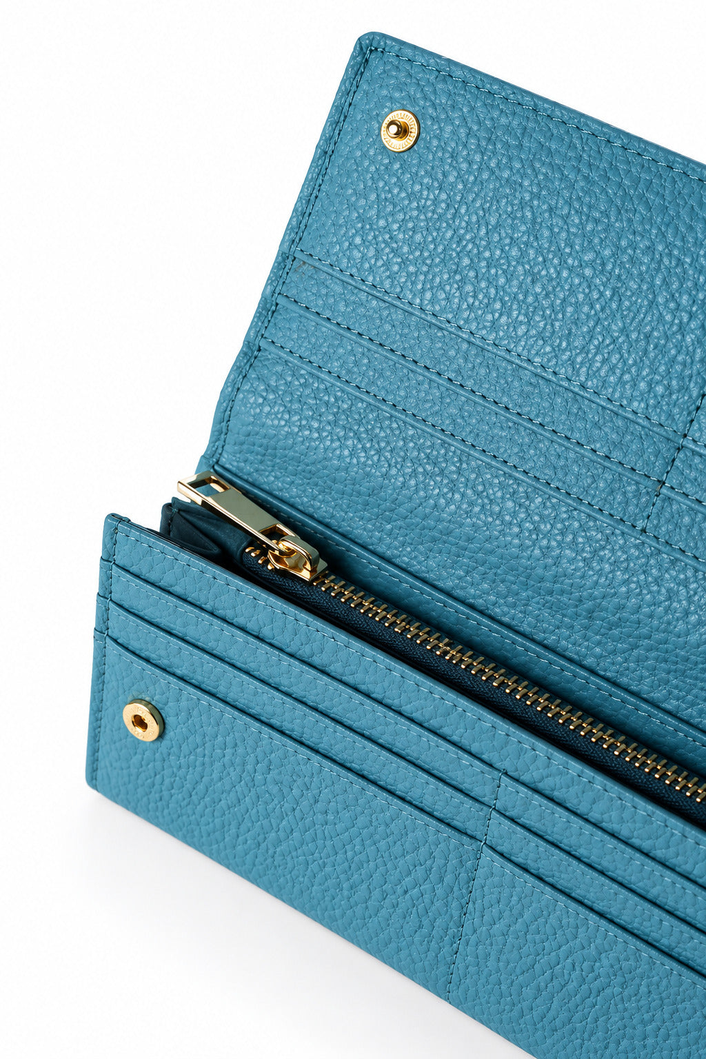 Ladies Leather Wallet - Sky Blue