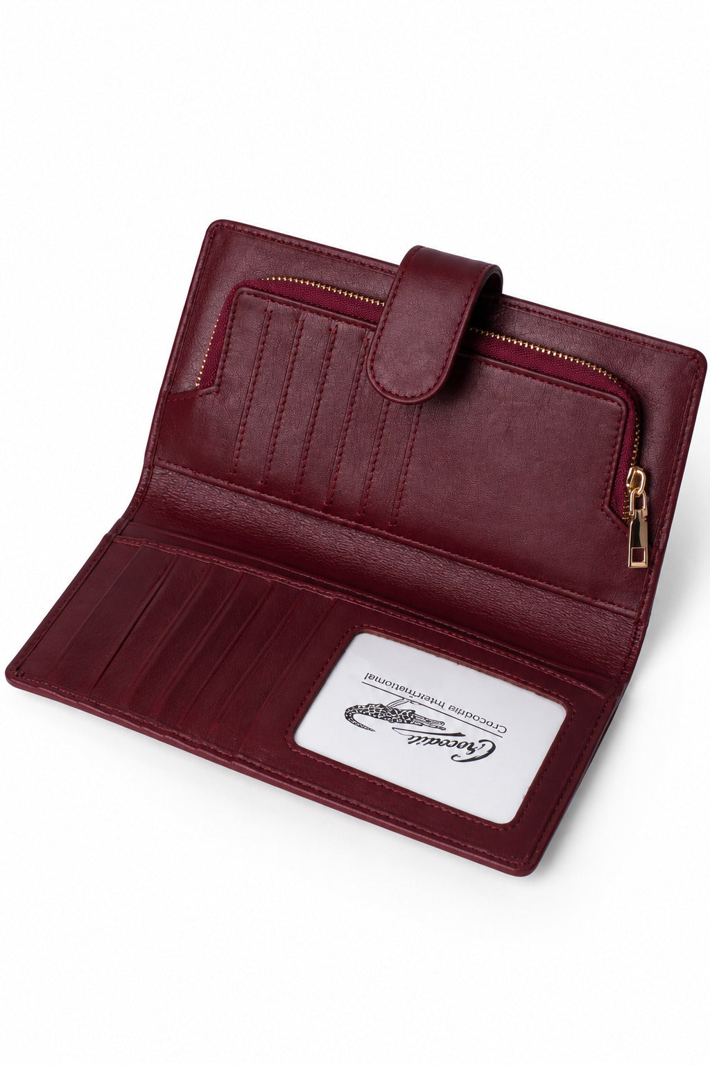 Ladies Leather Wallet - Burgundy