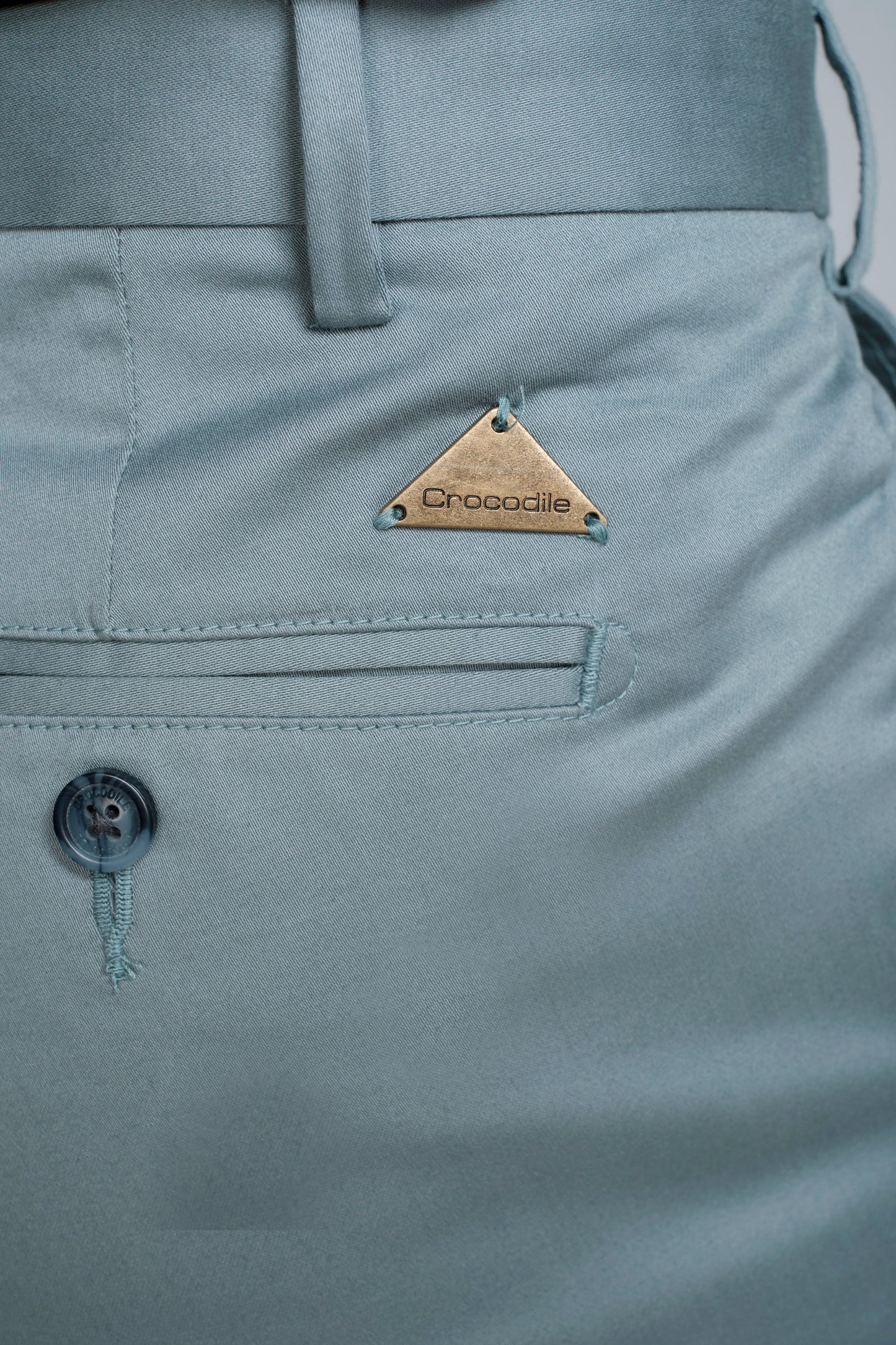 Crocodile Mens Slim Fit Chino Aquifer