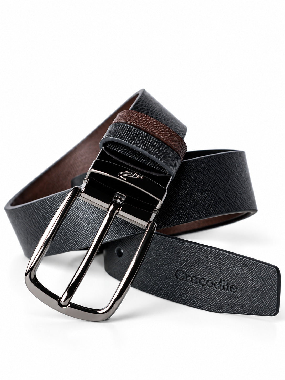 Reversible Belt - Black/Maroon
