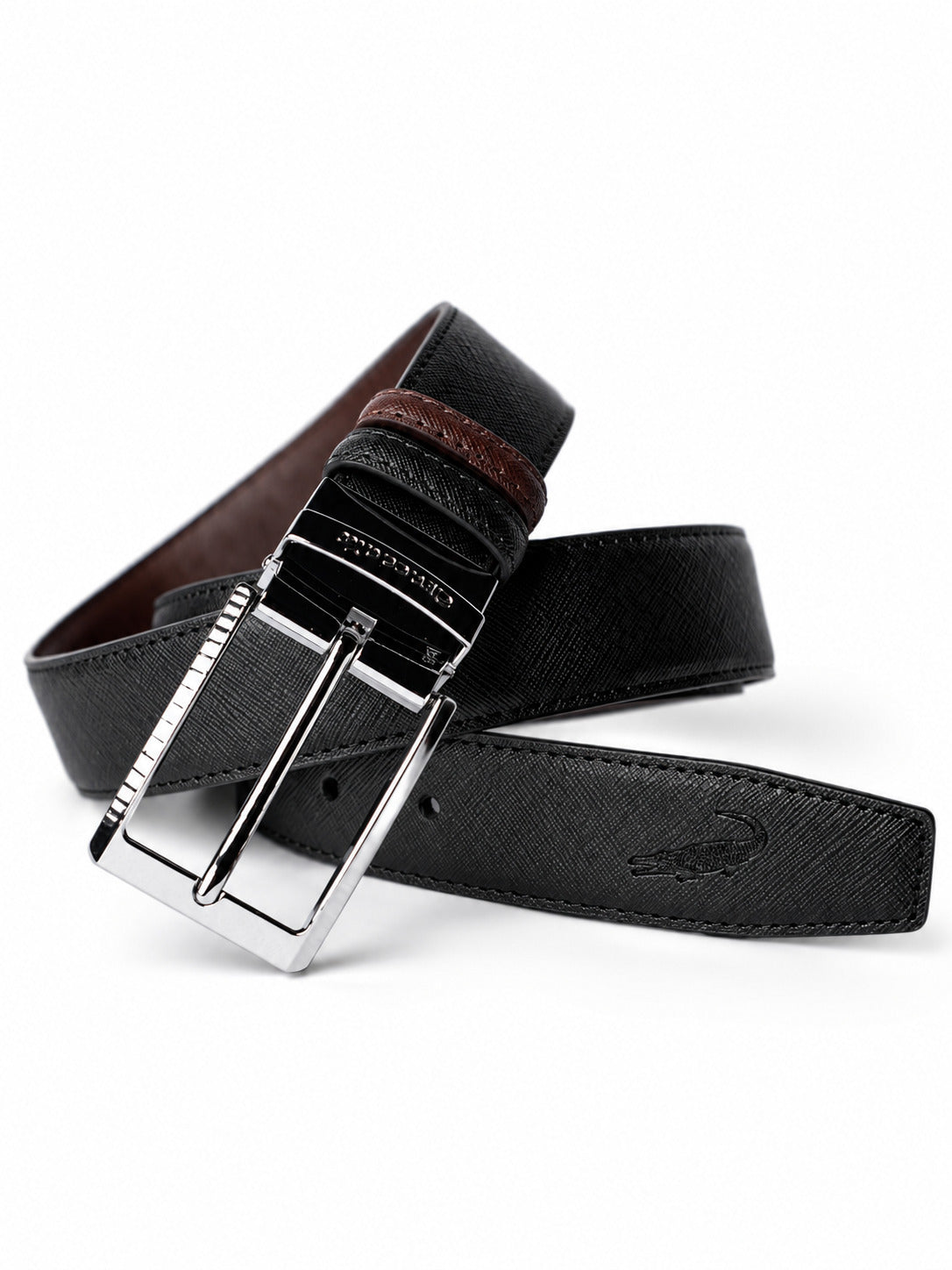 Reversible Belt - Black/Maroon