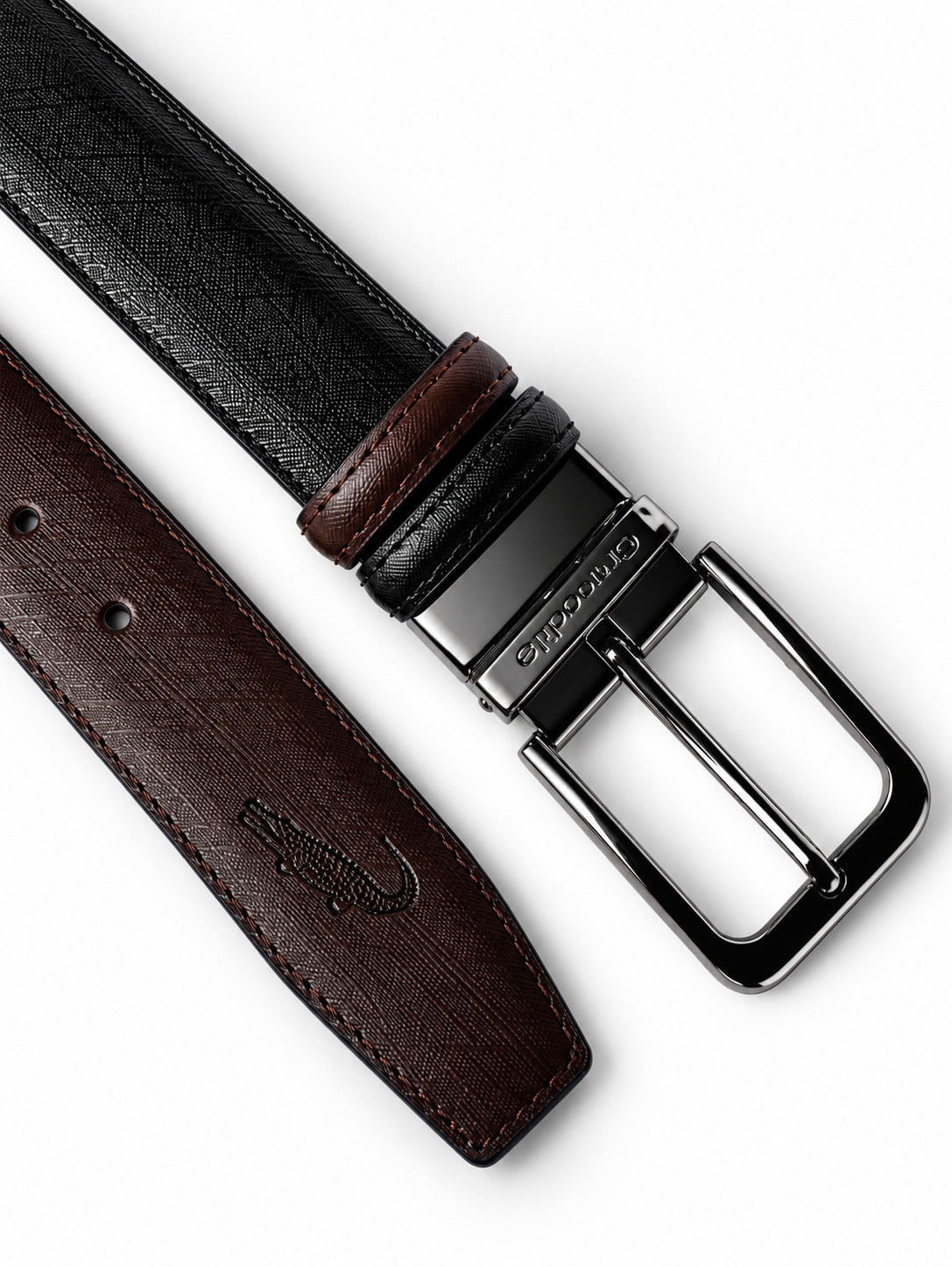 Reversible Belt - Black/Maroon
