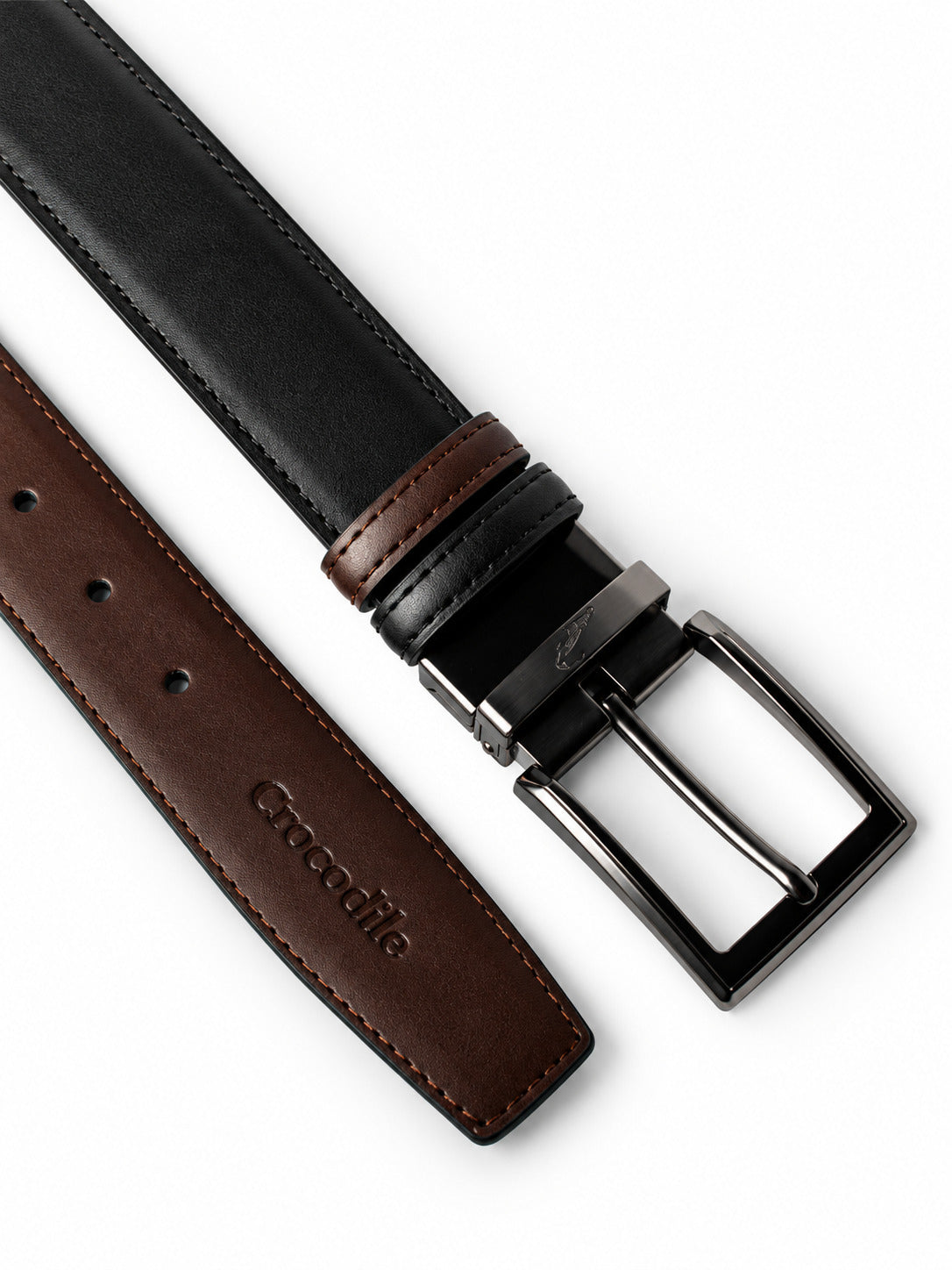 Reversible Belt - Black/Maroon