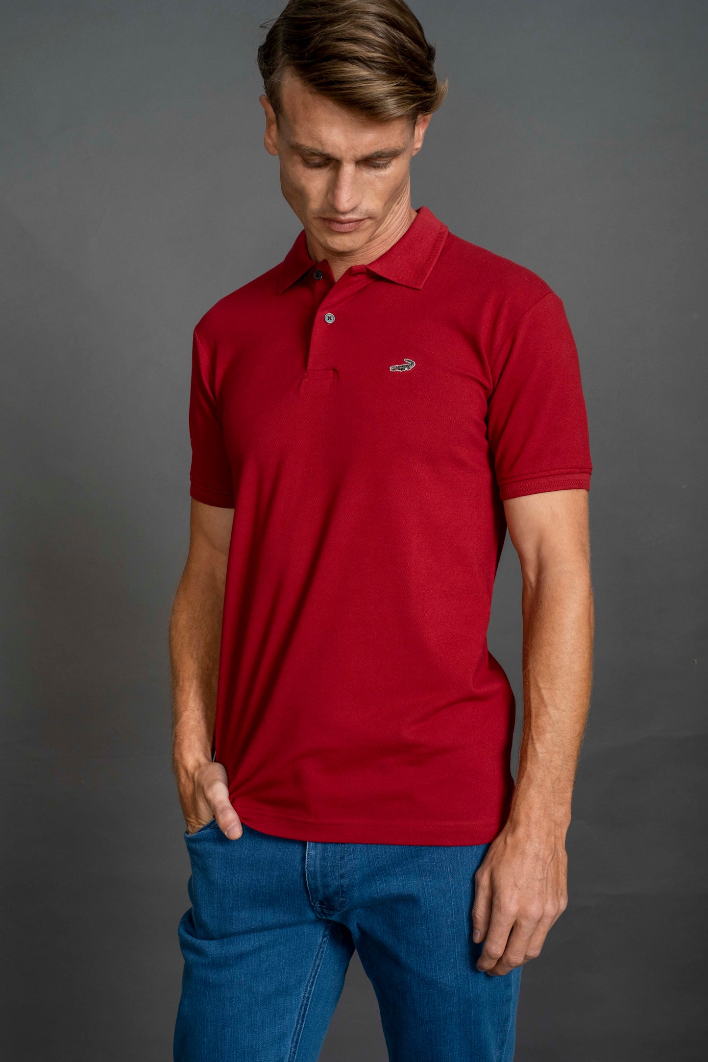 Slim Fit - Casual Polo - Biking Red