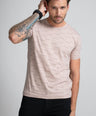 Slim Fit Short sleeves-CasualCrew Neck - Light Taupe