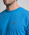 Classic Fit Short sleeves-CasualCrew Neck - Blue Mediterranian