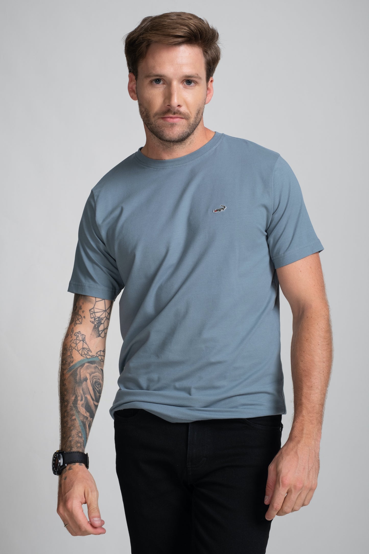 Classic Short sleeves-CasualCrew Neck - Blue Heaven