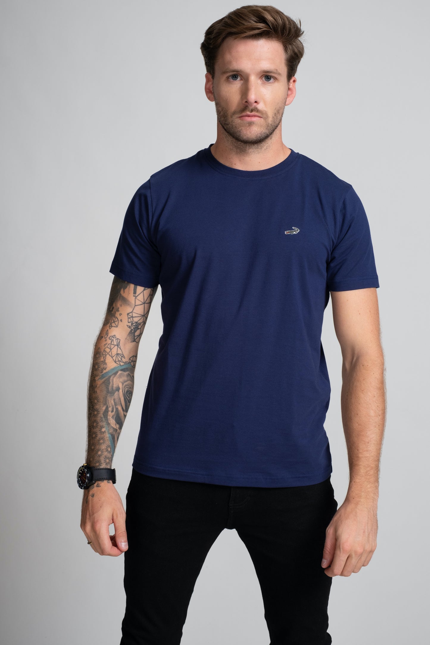 Classic Fit Short sleeves-CasualCrew Neck - Blue Depths