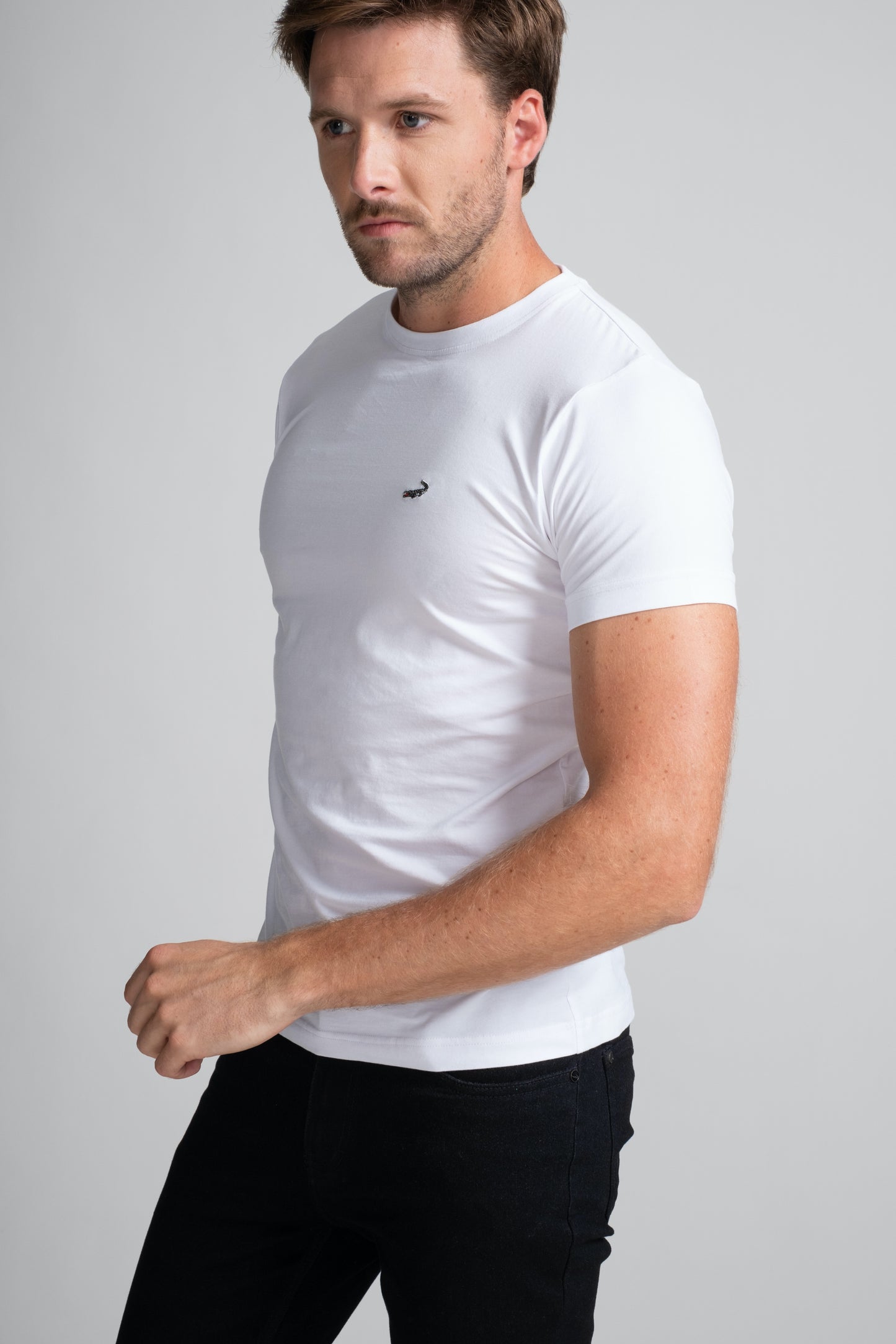 Action Fit Short sleeves - Casual Crewneck - Snow White