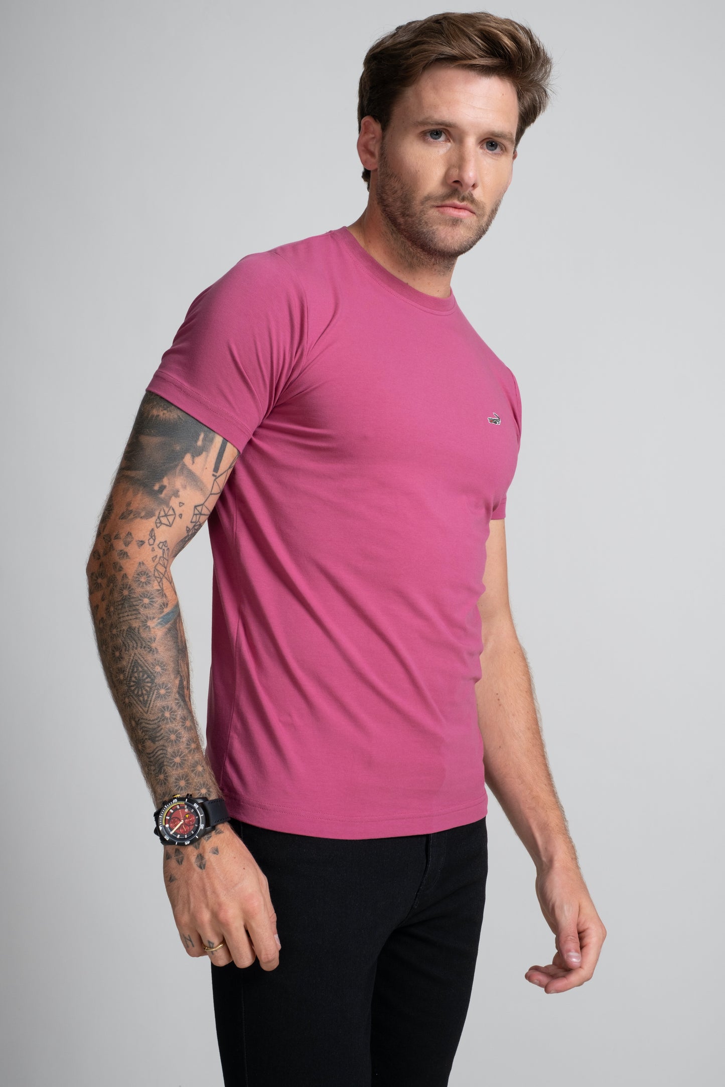 Action Fit Short sleeves-CasualCrew Neck - Very Berry